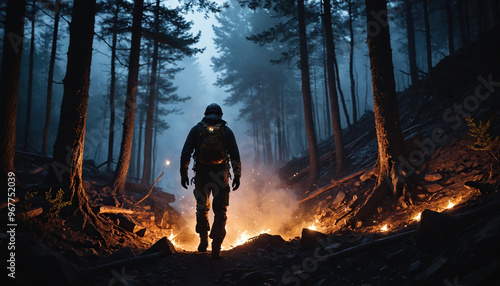 Ember Forest Forgotten in Cloudy Summer: The Expeditioner's Journey Engulfed in Landslide