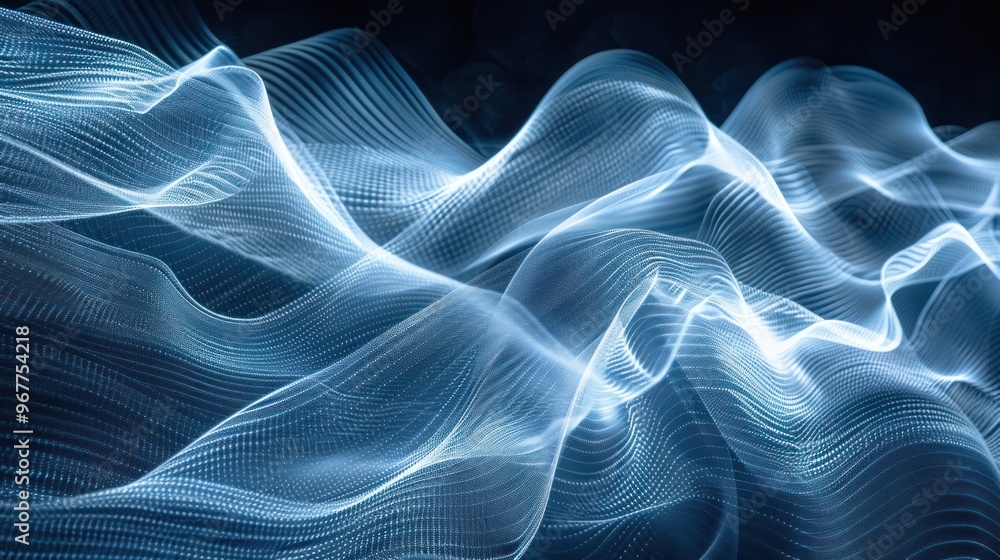 Fototapeta premium A pattern created with light painting, using a moving light source to draw in the air