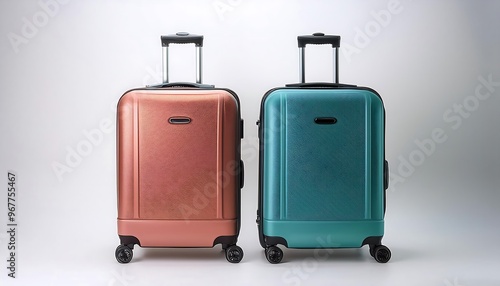 set of suitcase isolated on transparent png