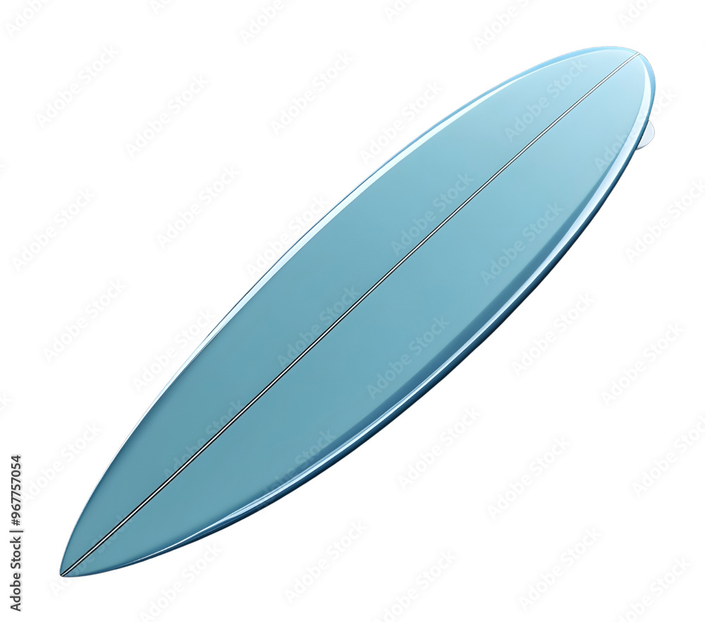 Sleek 3D Surfboard Icon for Water Sports Design Sleek 3D Surfboard Icon for Water Sports Design