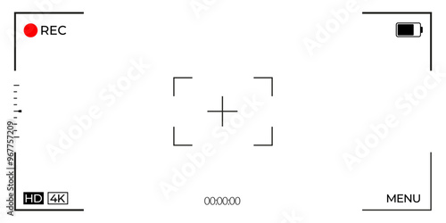 Camera frame. Camera viewfinder vector.