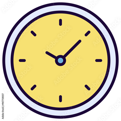 Clock Outline Color Icon