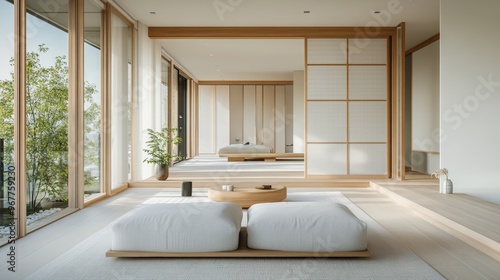 Tranquil Japanese-Inspired Minimalist Interior