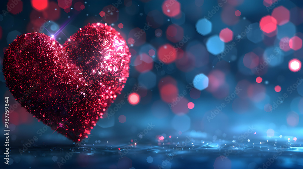 Shining Heart Bokeh Design. Vector Illustration Shining Heart Bokeh Design. Vector Illustration