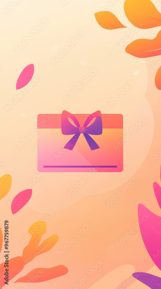 A vibrant gift box is centered among playful leaves and petals, creating a festive, warm ambiance perfect for celebrations A vibrant gift box is centered among playful leaves and petals, creating a festive, warm ambiance perfect for celebrations