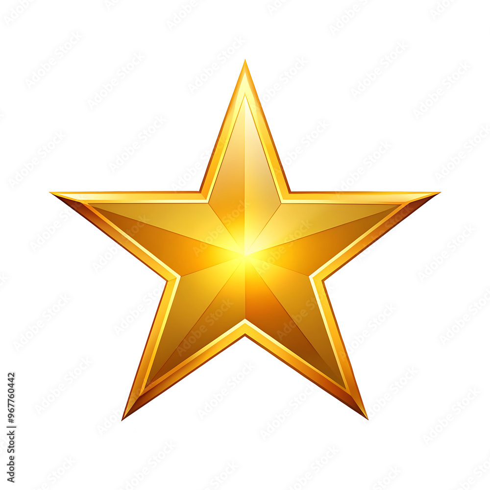 Obraz premium golden star on white background