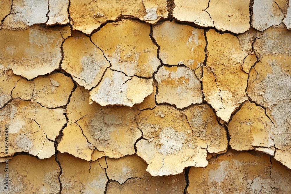 Cracked earth with yellow tint. Perfect for drought, barren land, and climate change themes. Cracked earth with yellow tint. Perfect for drought, barren land, and climate change themes.