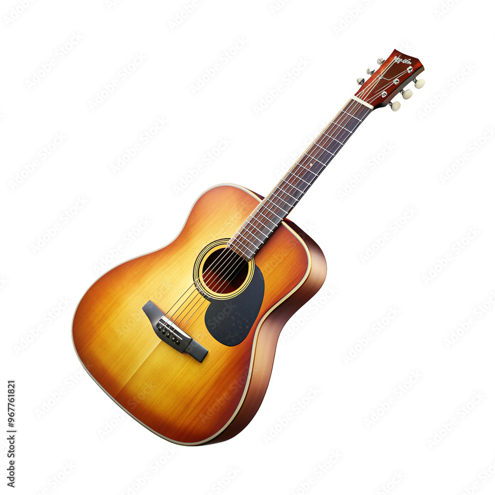 Fototapeta premium acoustic guitar isolated on white
