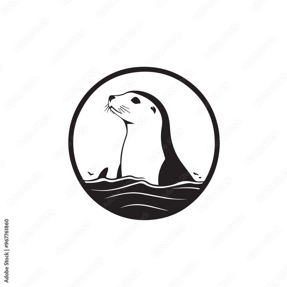 Seal in cartoon, doodle style . Image for t-shirt, web, mobile apps and ui. Isolated 2d vector illustration in logo, icon, sketch style, Eps 10, black and white. AI Generative Seal in cartoon, doodle style . Image for t-shirt, web, mobile apps and ui. Isolated 2d vector illustration in logo, icon, sketch style, Eps 10, black and white. AI Generative