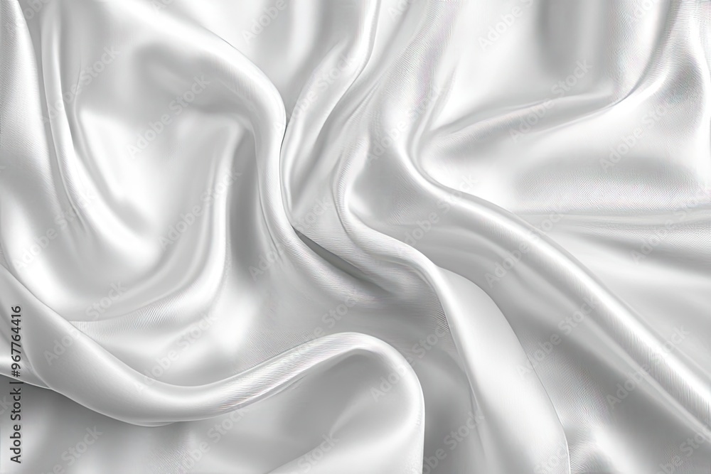 Obraz premium Abstract smooth white silk fabric. Perfect for backgrounds, product mockups, and elegant designs.