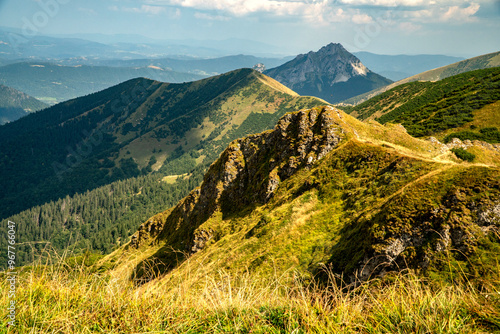 Hiking in the Mala Fatra Mountains, Slovakia. photo