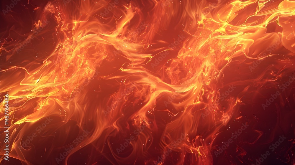 Fiery Abstract Flames Dancing in Dramatic Visual Effect for Intense Background Concept Fiery Abstract Flames Dancing in Dramatic Visual Effect for Intense Background Concept