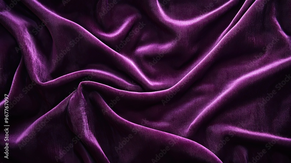 A detailed shot of velvety purple fabric with subtle lighting, highlighting the rich and smooth texture of the material A detailed shot of velvety purple fabric with subtle lighting, highlighting the rich and smooth texture of the material