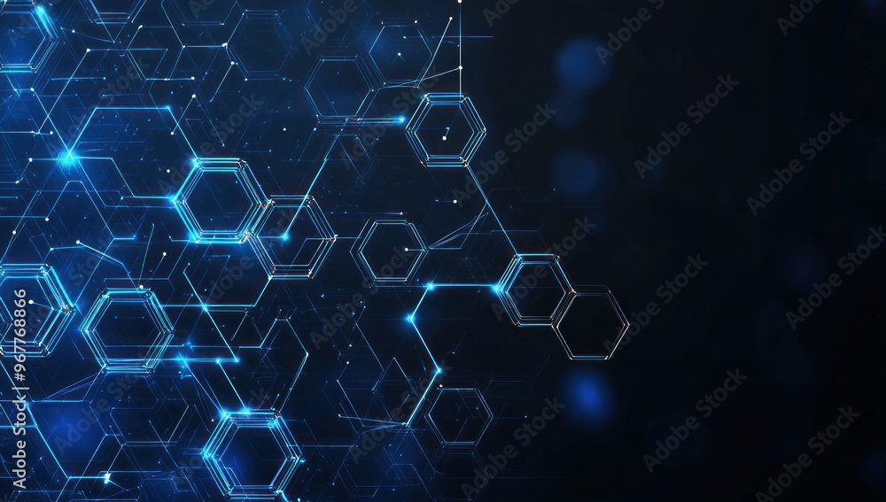 Abstract Hexagon Network Digital Background Abstract Hexagon Network Digital Background