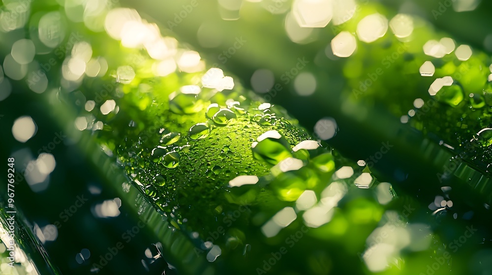 Vibrant Green Algae Fueling a Futuristic Energy Generator for Renewable Power Vibrant Green Algae Fueling a Futuristic Energy Generator for Renewable Power