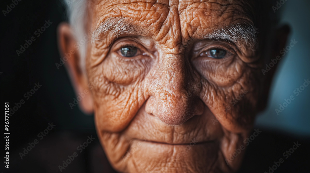 Close-up Portrait of an Elderly Man with Deep Wrinkles
Close-up Portrait of an Elderly Man with Deep Wrinkles