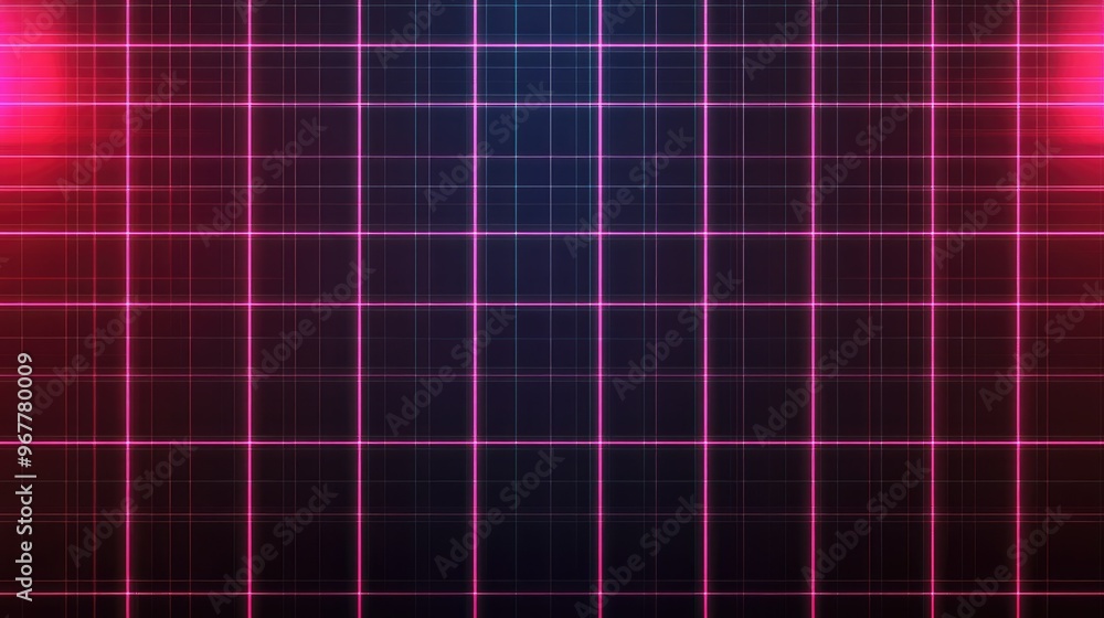 A seamless background with a retro 80s-style grid pattern, featuring neon lines on a dark background for a vintage tech vibe A seamless background with a retro 80s-style grid pattern, featuring neon lines on a dark background for a vintage tech vibe