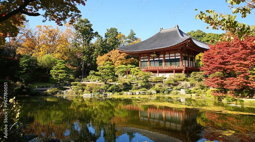 Beautiful temples like the Jogyesa Temple, surrounded by tranquil gardens Beautiful temples like the Jogyesa Temple, surrounded by tranquil gardens
