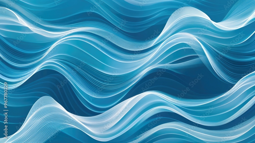 A seamless background with abstract wavy lines in different shades of blue, perfect for a fluid and dynamic design A seamless background with abstract wavy lines in different shades of blue, perfect for a fluid and dynamic design