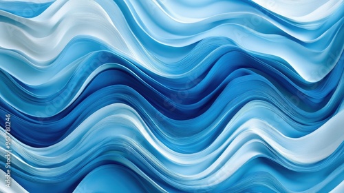 A seamless background with abstract wavy lines in different shades of blue, perfect for a fluid and dynamic design