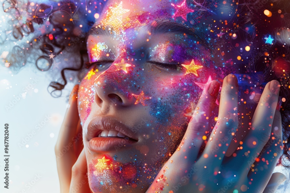 Sculptors create starry art through imagination in a vibrant scene Sculptors create starry art through imagination in a vibrant scene