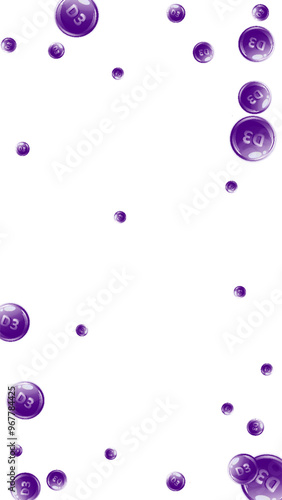 Vitamin D3 round capsules.