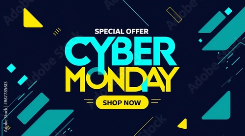 Cyber monday in flat design