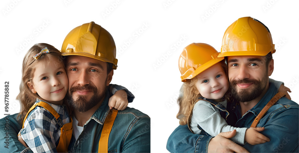 construction worker and daughter
construction worker and daughter