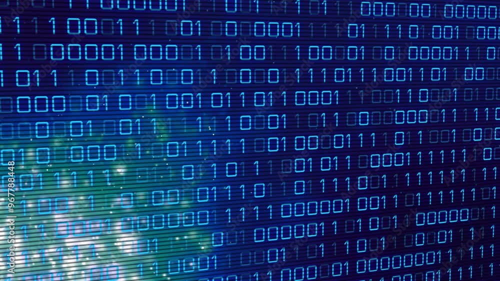Animation of binary coding over light spots Animation of binary coding over light spots