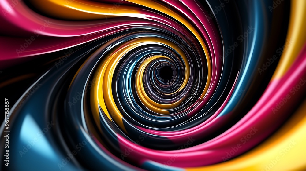 Obraz premium Abstract Swirling Rainbow