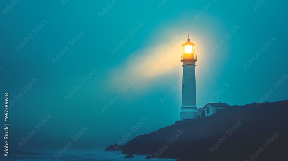 The lighthouse is a symbol of hope and guidance. Lighthouse. Illustration The lighthouse is a symbol of hope and guidance. Lighthouse. Illustration