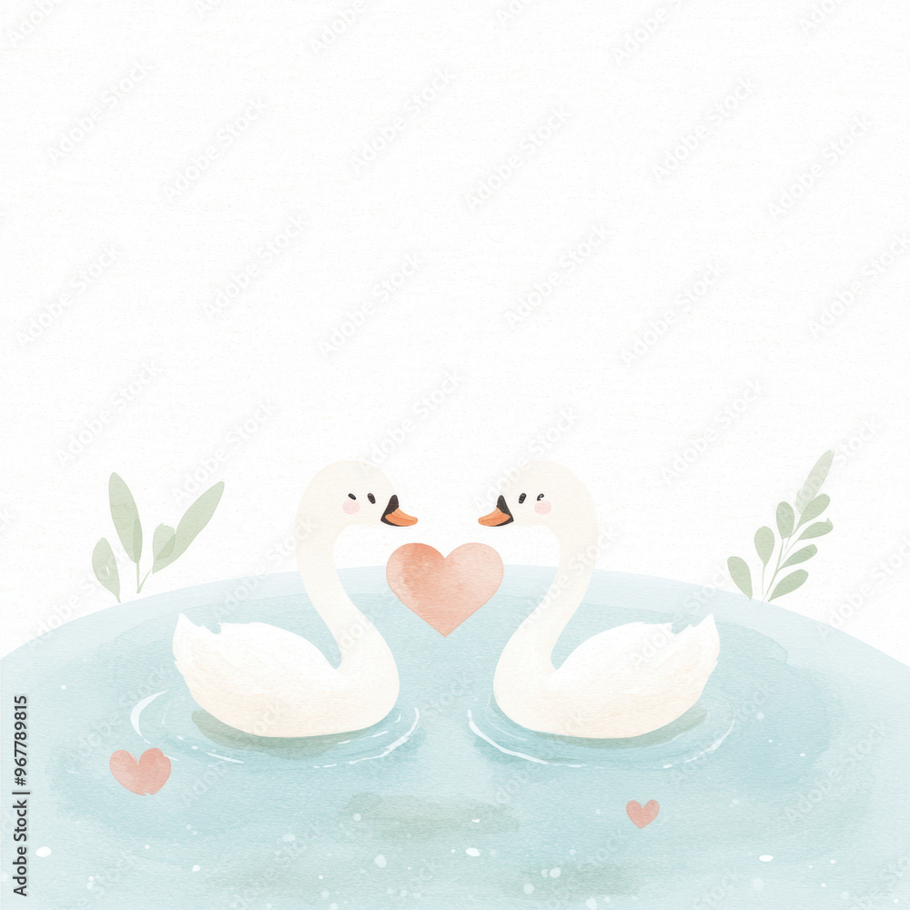 Obraz premium Swans in Love.