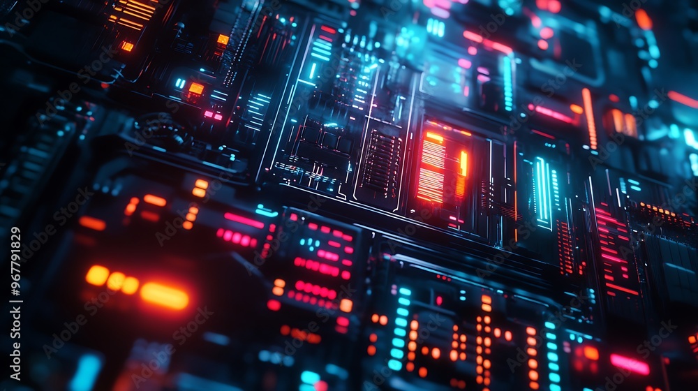 Cyberpunk Cityscape with a Silhouette of a Person Cyberpunk Cityscape with a Silhouette of a Person