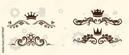 Hand sketched vector vintage elements ( laurels, frames, leaves, flowers, swirls, branches). Wild and free. Summer collection. Perfect for invitations, greeting cards, posters, print