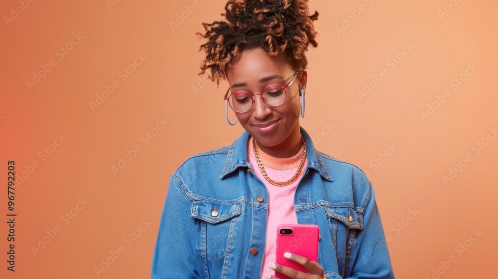 The Woman with Smartphone Joy The Woman with Smartphone Joy