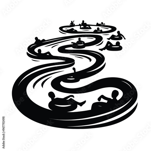 Lazy River Silhouette