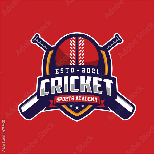 Cricket Team Logo Template Design