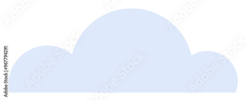 A light blue cloud shape on a white background. Ideal for weather, nature, digital illustrations, children s themes, and minimalist designs. Simple vector style.