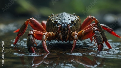 A brave and bold crayfish.