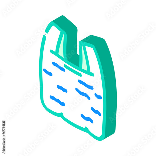 bag plastic package isometric icon vector. bag plastic package sign. isolated symbol illustration
