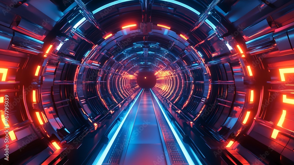 Futuristic Neon Tunnel Futuristic Neon Tunnel