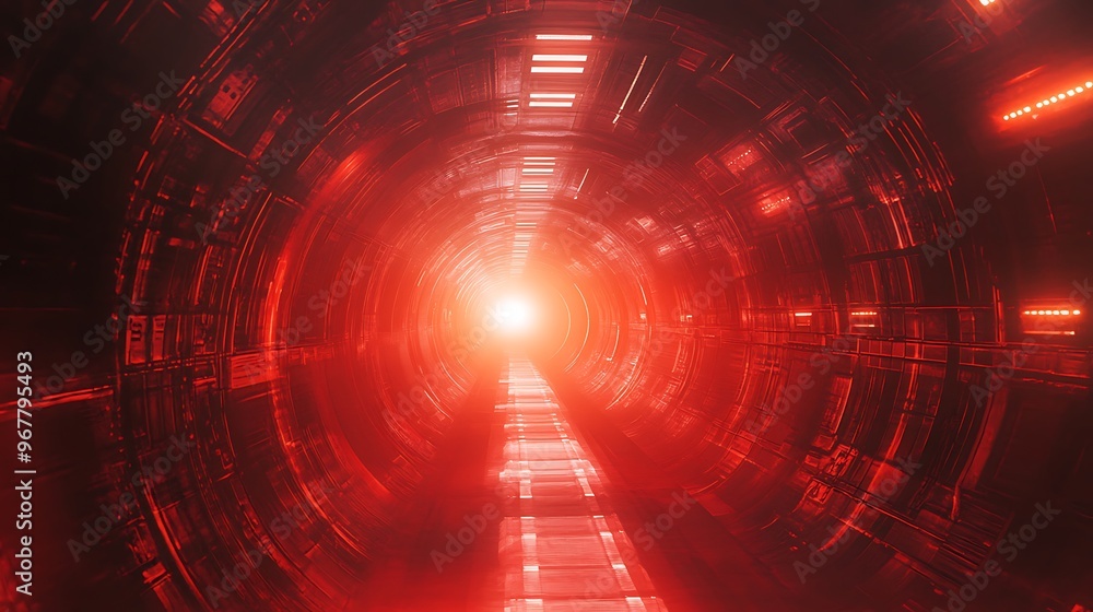 Obraz premium Futuristic Neon Tunnel