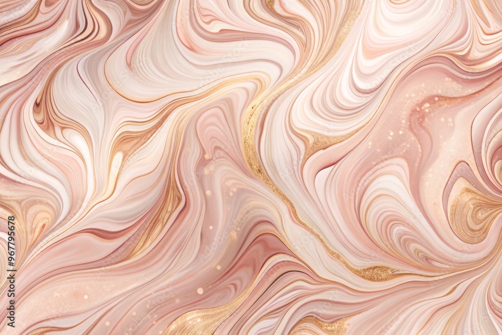 • A calming, ombre-inspired marbled design featuring graduated shades of pink, from soft blush to rich rose gold, on a pale cream background • A calming, ombre-inspired marbled design featuring graduated shades of pink, from soft blush to rich rose gold, on a pale cream background