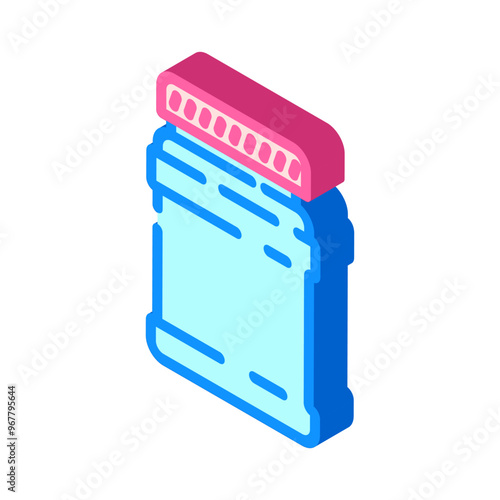 jar plastic package isometric icon vector. jar plastic package sign. isolated symbol illustration