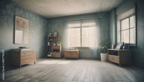 Wallpaper Mural Photo interior modern design room 3d illustration; Torontodigital.ca