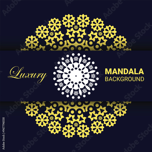 Luxury mandala background photo