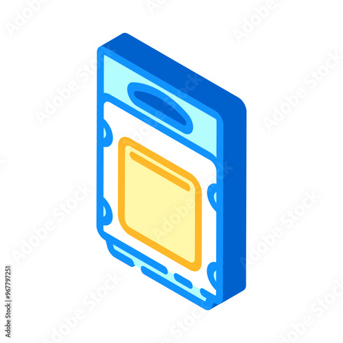 clamshell package plastic package isometric icon vector. clamshell package plastic package sign. isolated symbol illustration