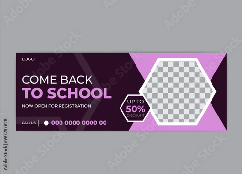 School admission facebook banner design.
