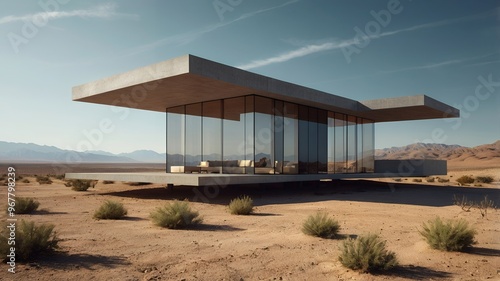 modern building in the desert