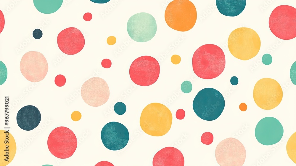 Seamless pattern of colorful polka dots Seamless pattern of colorful polka dots